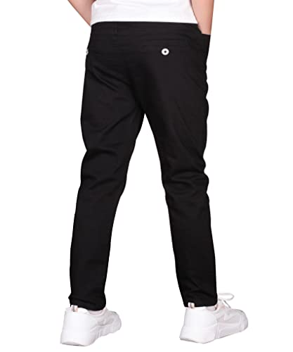CAMLAKEE Boys' Stretch Pull on Chino Pants Kids School Uniform Yonth Twill Pants4