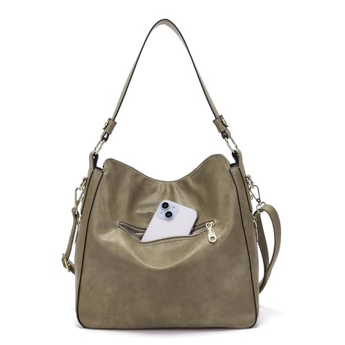 Image of Qiyuer Purses for Women 4PCS Handbags and Wallet Set Large Hobo Bag | Vegan Leather,Daily Commuting,Crossbody /Shoulder Bags,Multi card slot wallet