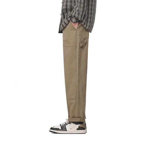Men's Pants American Retro Spring Autumn Casual Workwear Loose Commute Trouser4