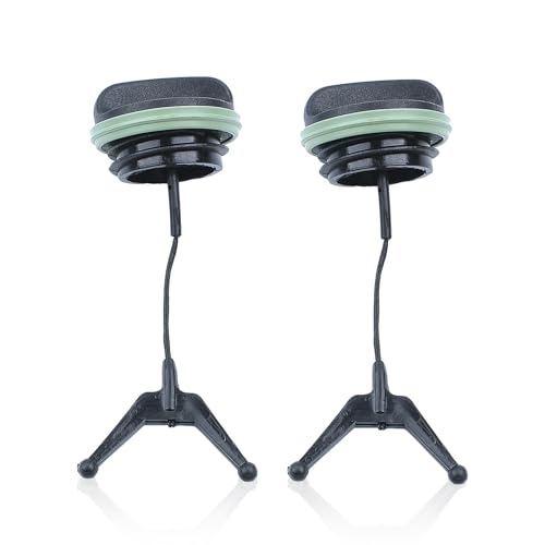 Haishine 2 Pcs Fuel Gas Cap for Husqvarna 50 51 55 281 282 288 340 345 346 350 353 357 359 445 460 375 375K Chainsaw Leak Proof Fuel Cap Replace 537215202, 537 21 52 02