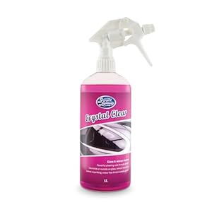 Greased Lightning Crystal Clear Glass and Mirror Cleaner – Fast, Powerful, and Smear-free Cleaning for Car Windscreen, Windows, and Mirrors 1 Litre