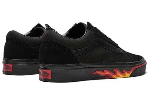Vans Vans Men's Old Skool, (Flame Wall) Black/Black, Size 9