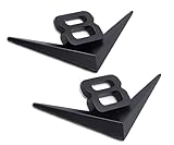 Pair Set Metal V8 Emblem Logo Engine V-8 Badge Trunk Door Suitable for SUV Auto Truck Car Pickup (Matte Black)