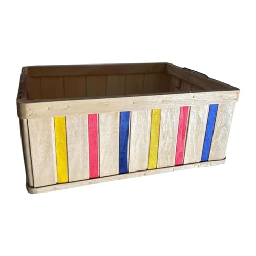 Bandeja rectangular de madera retro 36x27 cm de almacenamiento para decoracion de casa 2