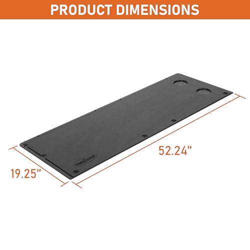 Image of Hooke Road 24-26 Tacoma Flat Tailgate Cover Panel Plate with 2 Cup Holders for 2024 2025 2026 Toyota Tacoma 4th Gen, Work as Camping Table Desk - Black Plastic Board
