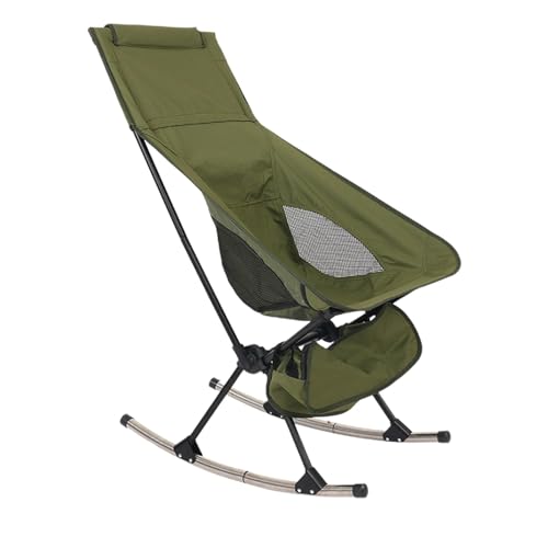 Mecedora para acampar, hamaca columpio portátil, mecedora reclinable plegable, mecedora plegable para acampar, mecedora portátil para exteriores, silla de césped plegable acolchada, mecedora plegable
