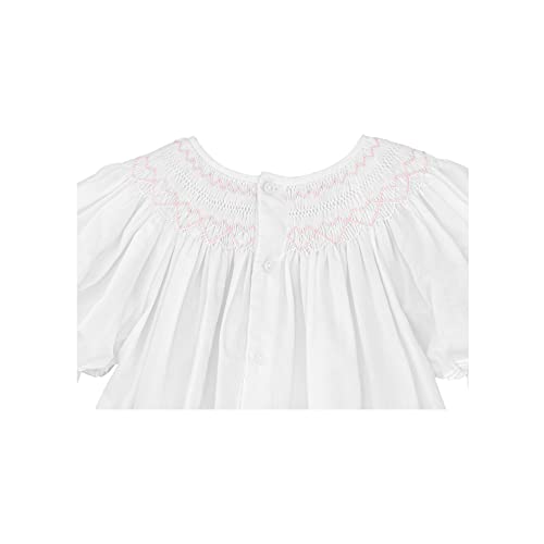 Baby Girls Daygown with Heart Smocking and Pearls4