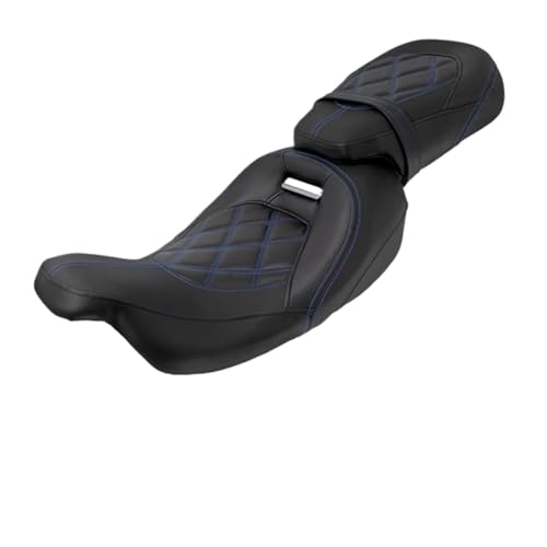 Siège de moto à deux places noir pour Harley Touring Road King et Street Glide 2009-2024