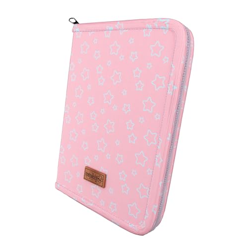 Bebesar® Protège Carnet de Santé Bébé Imperméable - Pochette Carnet de Santé - Cadeau Parfait pour Nouveau-né (Rose)