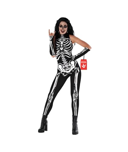 Morph Body Tuta Scheletro Donna - Costume Halloween con Ossa