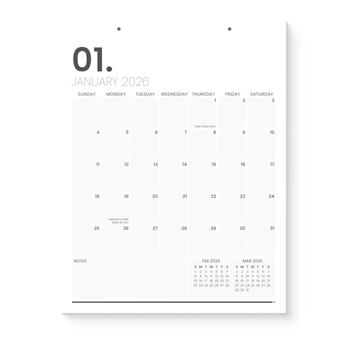 Karto Versatile Calendar 2026 - Vertical 8.5x11 inch From January