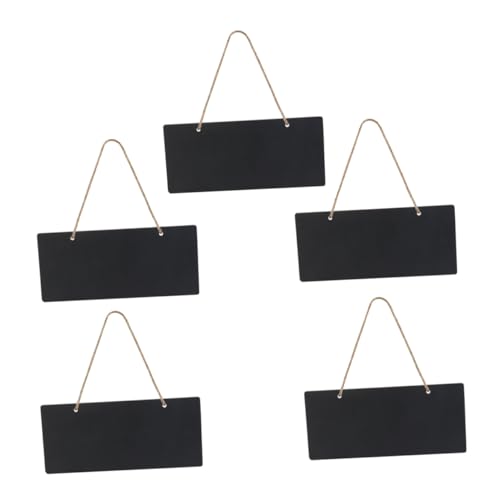 MOTHNUR 5 Piezas Mini Pizarra de Madera con Cuerda para Mensajes Decorativos Bodas Fiestas y Restaurantes