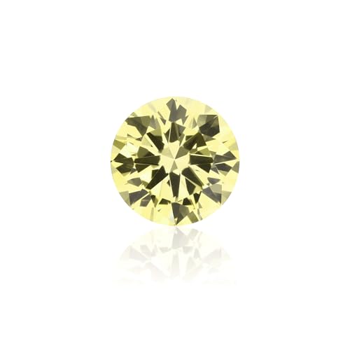 Saphir jaune cultivé en laboratoire : pierre ronde en vrac pour fabrication de bijoux