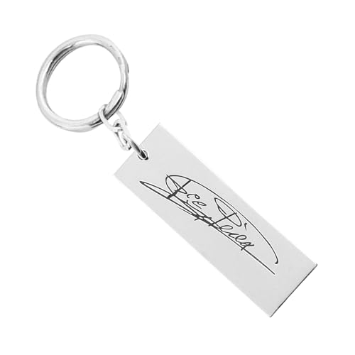 Llavero de Plata Maciza Personalizado con Firma Grabada - Regalo ...