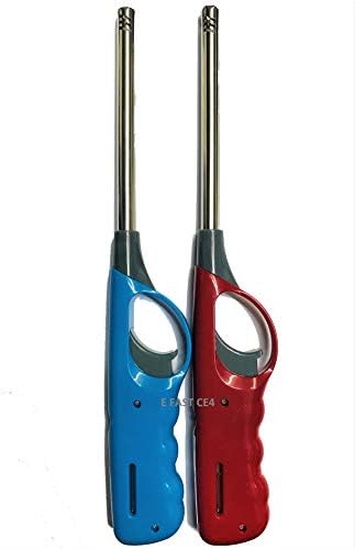 2pk Refillable BBQ Lighters Use for Kitchen, Barbecue, Candles, Camping, Cooking, BBQ, Fireworks, Fire Lighter, with Child Lock Safety System