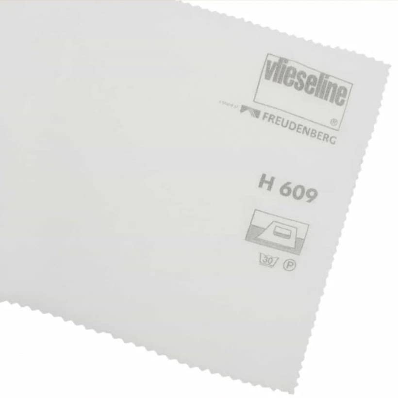 Iron-On Stretch Interfacing Fusible Knit Fabric Stiffener- Vilene H609 for Sewing, Dressmaking, Craft and Accessories White - 5 Metres