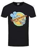 The Simpsons Itchy and Scratchy Show Logo Comedy Classic Cartoon Adult Mens Graphic T-Shirt (Black,...