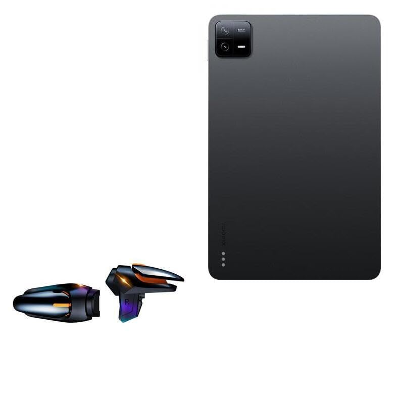 BoxWave Gaming Gear Compatible with Xiaomi Pad 6 Pro - Touchscreen QuickTrigger Auto, Trigger Buttons Autofire Gaming Mobile FPS - Jet Black
