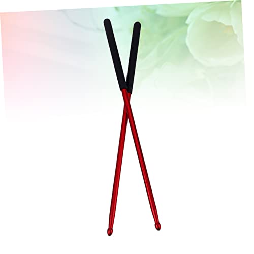 Baquetas de aluminio para práctica de batería color rojo 1 par miniatura 6