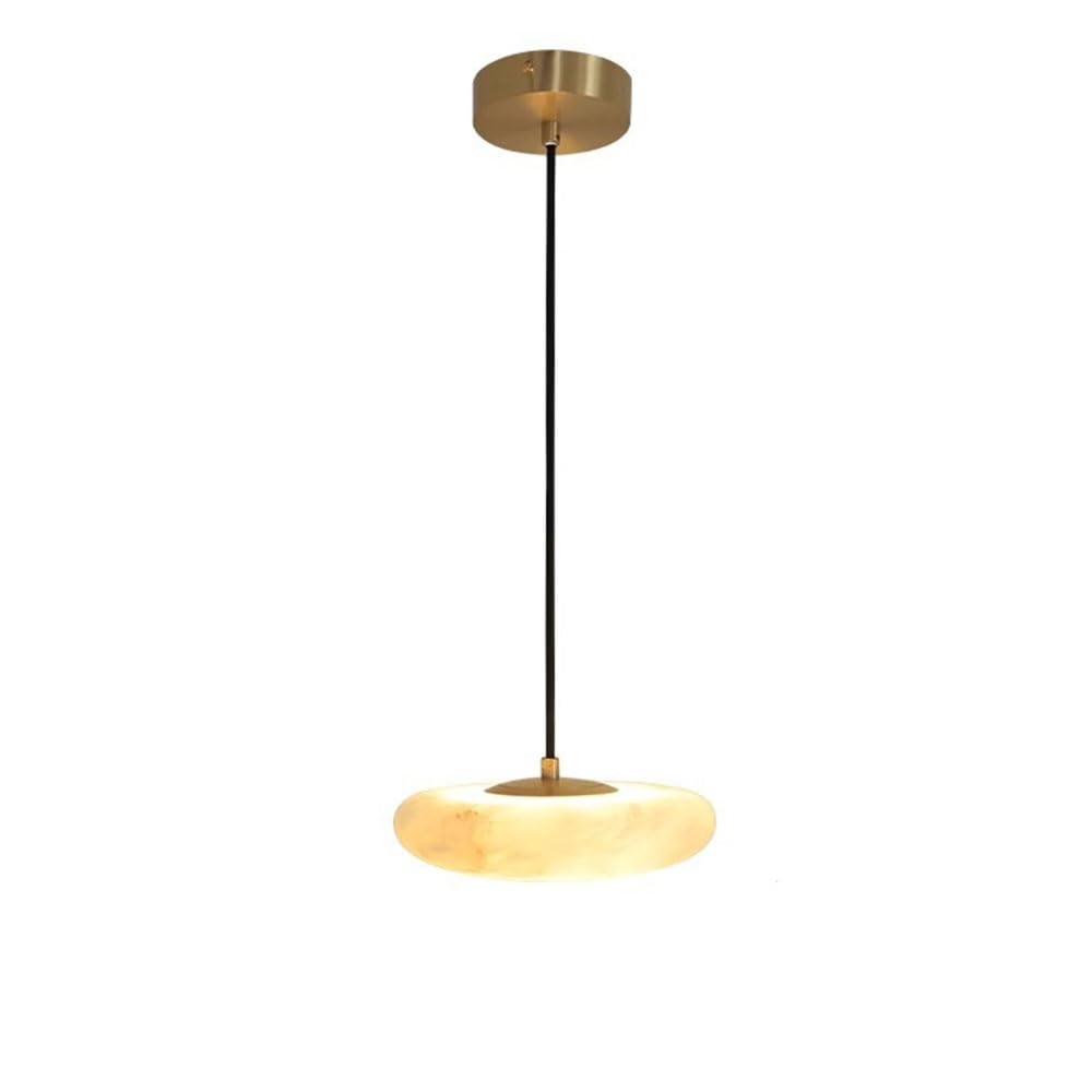 RSZCSMO Medieval 7.9-inch LED Dining Room Study Chandelier, Modern Simple Bedroom Bedside Marble Chandelier is Suitable for Living Room Bar Hotel,Lighting Fixture