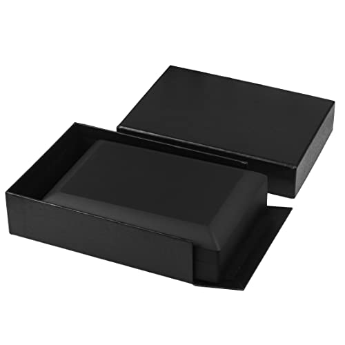 Allure - Small Necklace Box With Led Light, Square Shaped, Elegant Diamond Necklace Case, For Unique Proposal, Engagement Or Wedding, Luxury Black Velvet Interior Jewelry Display Gift Box. #TOP3