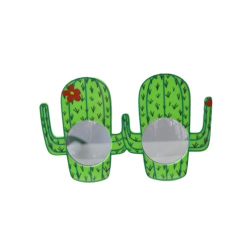 COSMEVIVI Occhiali Da Festa Forma Di Cactus Divertenti Accessori Per Cosplay e Foto Per Eventi Stile Hawaii e Feste Di Compleanno Leggeri e Resilienti Colore Verde Unico
