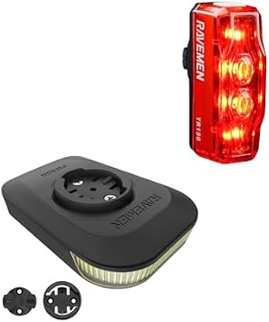 RAVEMEN FR300 Bike Front Light Bundle with TR150 Bike Tail Light