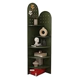 REIFOR Ripiano Angolare Scaffale Angolare Scaffale Ad Angolo In Legno Con Scaffale Ad Angolo A 5 Livelli Da Pavimento, Per Soggiorno, Camera Da Letto Scaffale Ad Angolo Vetrina Angolare(D)