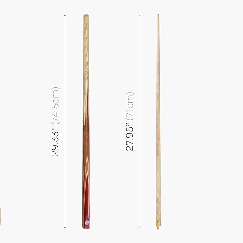 PRO147 FALCON 2 Piece Centre Joint Traditional Matching Ash Snooker Pool Cue with Machine Spliced Butt and 9.5mm Tip (Cue + Hard Case) - Image 5