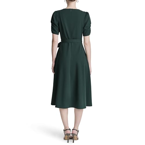 Image of DKNY Women's Jewel Neck Scuba Crepe Dress