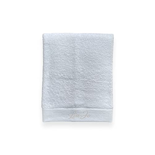 Liu jo - Set Asciugamani 1+1 Viso e Ospite Art.Lurex di Liu Jo in Spugna di puro cotone con logo ricamato Lurex (Bianco)