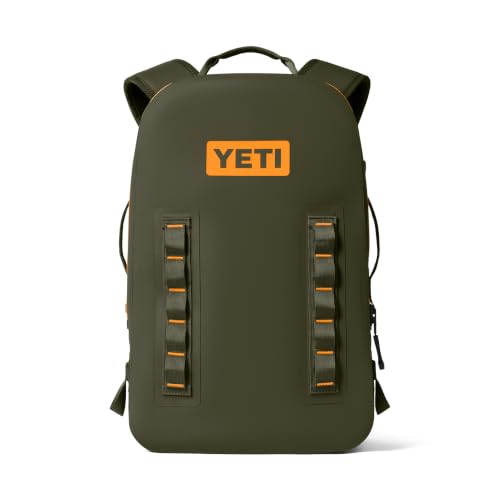 YETI Panga 28 Airtight Waterproof Submersible Backpack, Olive/King Crab Orange