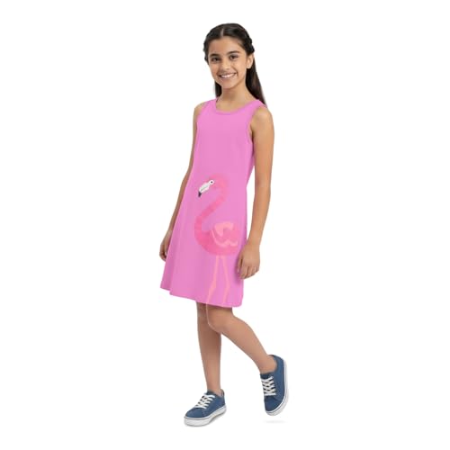 Image of YouGotPlanB Girls 100% Cotton A-Line Printed Dress | Above Knee Length Summer Frock | Soft & Breathable Casual Wear for Girls (Ages 3-14 Years)
