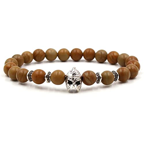 Bracelet en pierre marron pour hommes pour un style décontracté chic au quotidien