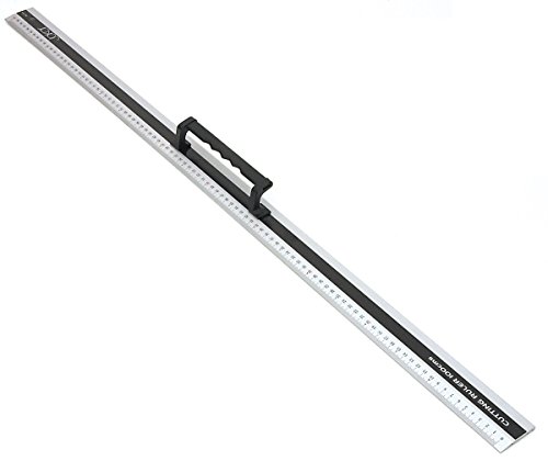 Aluminium Cutting Ruler with Black Grip Handle, 100 cm