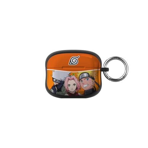 iFace NARUTO 疾風伝 アニメ コレクション AirPods Pro (第1/2世代) 対応 AirPodsケース - 保護カバー [カラビナクリップ付き] [ワイヤレス充電対応] - ナルト/カカシ/さくら