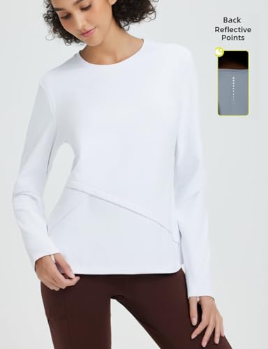 baleaf Women's Thermal Tops Long Sleeve Fleece Running Shirts Thumbhole Cold Weather Winter Gear Workout Base Layer2