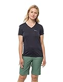 Jack Wolfskin Damen Crosstrail Women T Shirt Shortsleeve, Graphite, XL EU