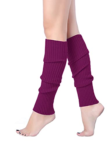 Image of v28 Women Warm Leg Warmers 80s Retro Party Costume Knit Ballet Neon Long Socks
