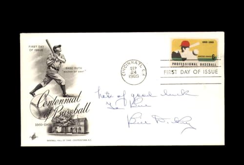Bill Dickey Signed 1969 Centennial First Day Cover Cache FDC Autograph