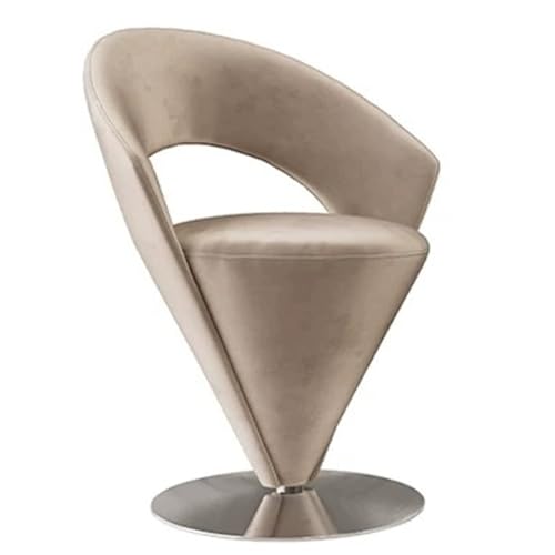 PP-Vic Sillón De Tocador con Respaldo, Sillón De Tocador Tapizado para Mujer, Taburete De Tocador Moderno De Terciopelo, Elegante Asiento De Taburete De Tocador Francés,Gray Round Bottom Plate
