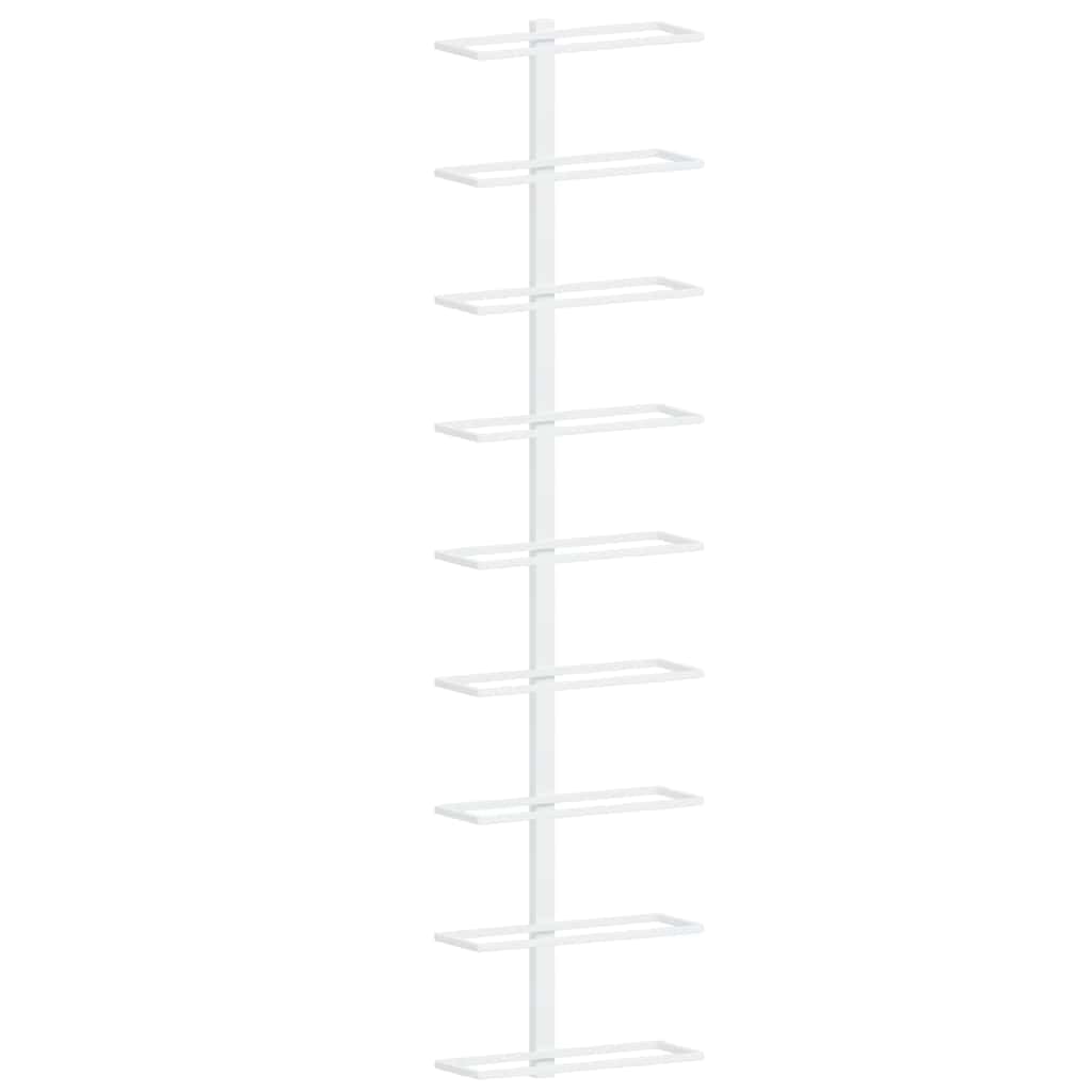 Wand-Weinregal aus weißem Eisen für 9 Flaschen 2 Stück, modernes Flaschenregal zur Aufbewahrung und Lagerung, ideal für Küche, Esszimmer, Bar und Speisekammer