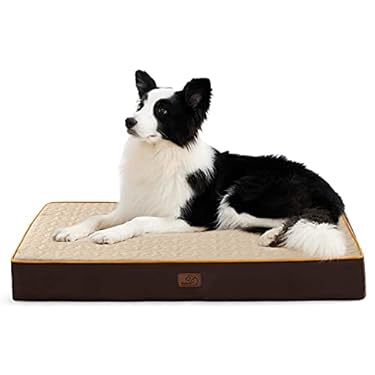 AMAZON - Bedsure Large Orthopedic Dog Bed for Large Dogs – Memory Foam Dog Beds, 2-Layer Thick Pet Bed with Removable Washable Cover and Waterproof Lining (36x27x3.5 Inches), Brown