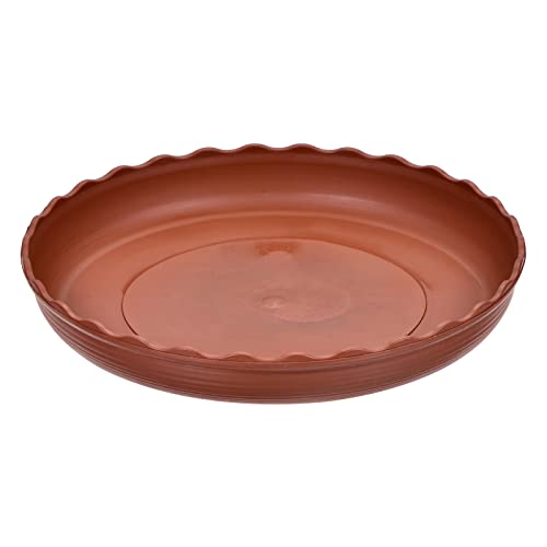 M METERXITY 4 Paquete Maceta Platillos - Plástico Redondo Maceta Bandeja Goteo Aplicar a Exterior/Jardín (7 Pulgada, Terracota)