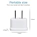 US Plug Adapter, European to USA Outlet Plug, 2 Prong American Wall Plug, Small EU to US Travel Adapter, Europe/Asia to USA/Canada Travel Power Plug Adapter, 4 Pack