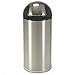 15 gal. Round Silver Trash Can