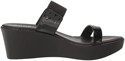 Anne Klein Women's Parker Wedge Sandal, Black, 7.5 | Image 5
