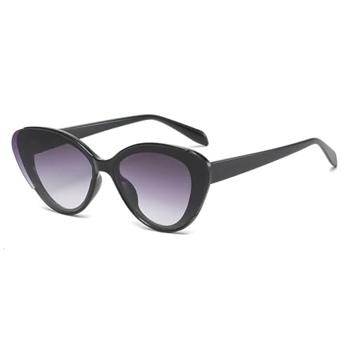 Lunettes de soleil de plage pour femme style vintage noir dégradé