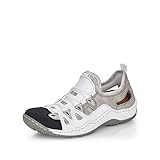 Rieker Damen Low-Top Sneaker L0539, Frauen Halbschuhe,lose Einlage,Freizeit,sportlich,Halbschuhe,Sportschuhe,Weiss Kombi (80),38 EU / 5 UK