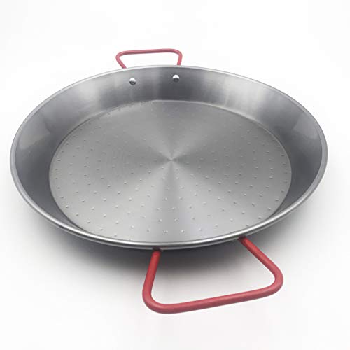 Sunny Spain SSP11142 Valencian Steel Paella Pan for Cooking in Firewood and Gas